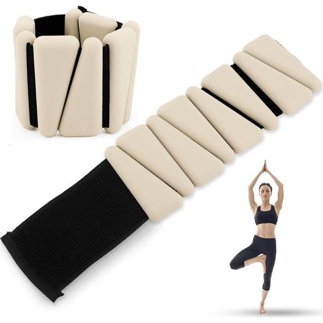 Poids pour poignets et chevilles, 2 bandes d'exercice ajustables pour femmes et hommes, poids pour chevilles pour la marche, le yoga, la danse, le barre, la musculation et les exercices (1/5)