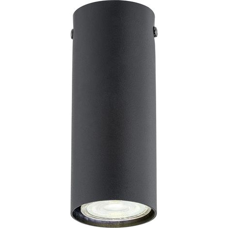 Plafoniera Moderna Faretto Tecno 1 Luce Acciaio Nero 15 Cm (1/5)