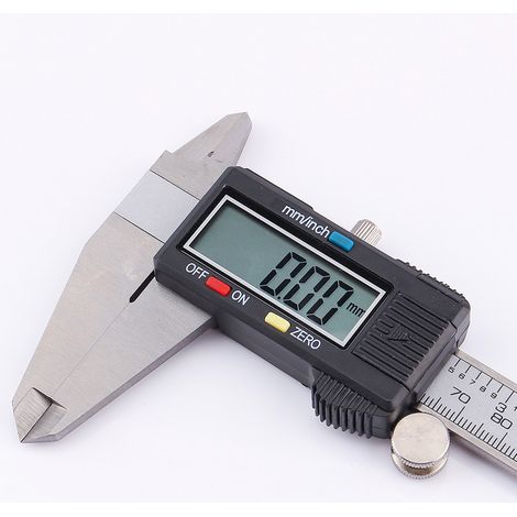 Pied à coulisse numérique en acier inoxydable, jauge de profondeur électronique, outils de mesure haute précision (1/5)