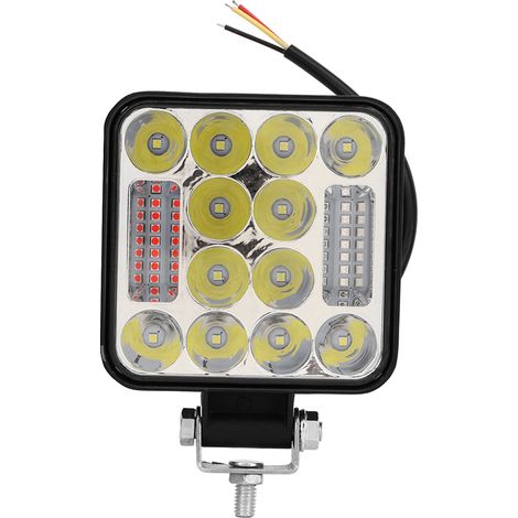 LED-Arbeitsscheinwerfer, 3800 Lichtstrom, Flutlicht, Fahrlicht, weißes, rotes und blaues Licht für Fahrzeuge mit 12 bis 80 V Gleichstrom (1/5)