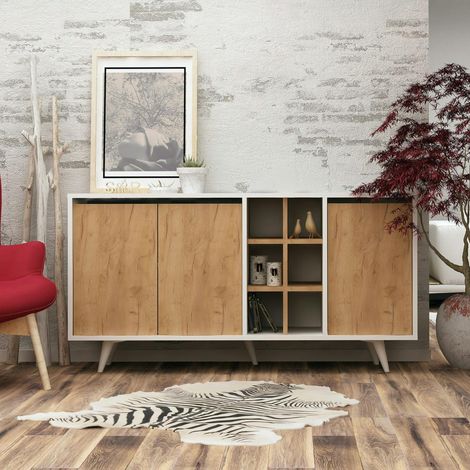 Buffet blanc moderne avec niches décoratives MARFA (1/5)