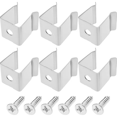 Pack of 50 Stainless Steel Light Cord Clips 12 x 11 x 13.5 mm for LED Strips from 8 to 11 mm (1/5)