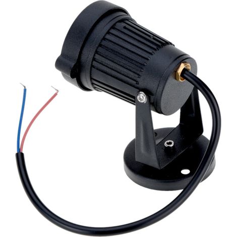 Projecteur LED 8 W 85-265 V CA IP65 en aluminium noir pour pelouse, jardin, étang ou allée. Haute puissance RGB blanc chaud/naturel. Certifications CE et RoHS. (1/5)