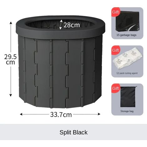 (a2) Toilettes pliables pour voiture, toilettes portables, pot de voyage, toilettes de camping, siège de toilette de voyage, gadgets d'extérieur (1/4)