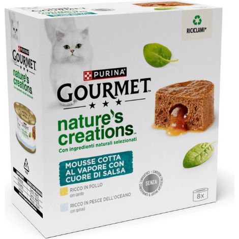 Mousse Pesce Natures Creations 8x85 g Purina (1/2)