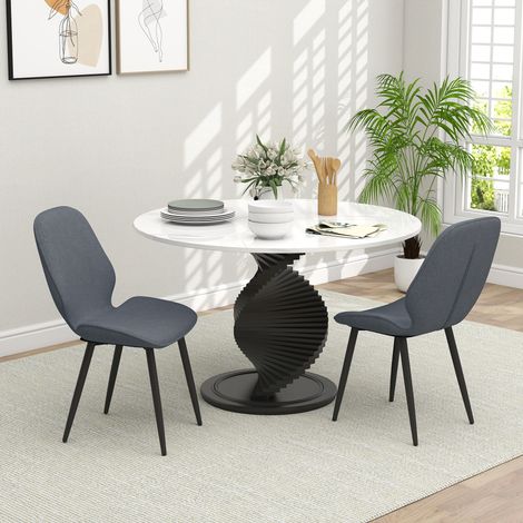 Set aus 2 Lounge-Sesseln für Esser, mit Metallfüßen, gebogener Rückenlehne und abnehmbarem Sitz.