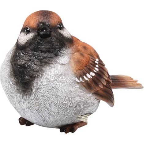 Moineau debout en résine 20 x 10 x 12 cm (1/2)