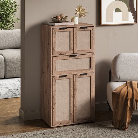 Cassettiera per camera da letto Elven, Rovere, 59 x 122 cm con 4 porte e cassetto, Vicco (1/5)