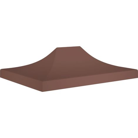 Toit de tente de réception 4x3 m Marron 270 g/m² vidaXL