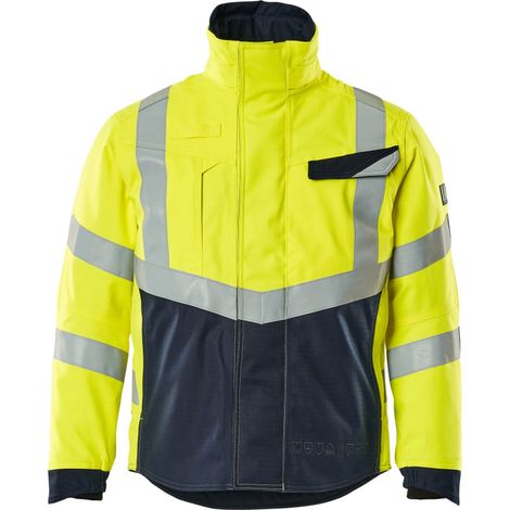 Mascot Arbeitswinterjacke mit Steppfutter 19835-217 Gr. 4XL hi-vis gelb/schwarzblau (1/4)