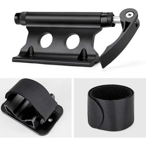 Support de montage de fourche de vélo, support de montage de fourche de vélo en alliage d'aluminium avec tige à dégagement rapide, porte-bagages à clip fixe pour fourche avant de vélo pour camions et (1/5)
