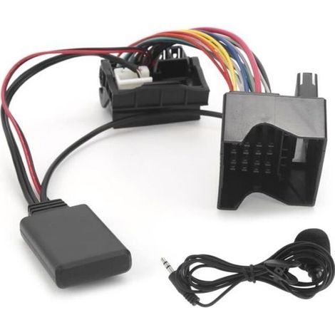 Accessoire de voiture Câble Bluetooth 5.0 AUX-IN de Voiture Adaptateur Audio Convient pour Citroen C2/ C3/ C4/ C5/ C6 avec (1/4)