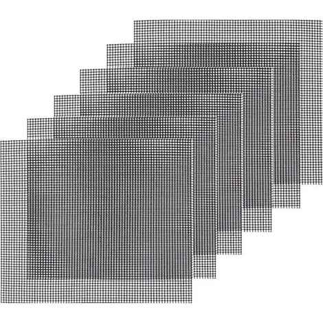 Lot de 6 Tapis de Cuisson Grille Barbecue Découpable Anti-adhésif 33 x 40 cm (1/4)