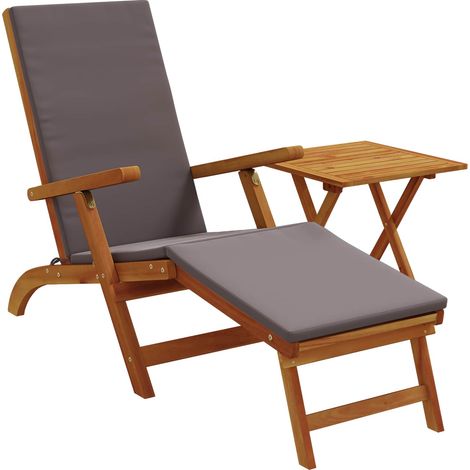 Maison Exclusive - Lettino prendisole reclinabile e pieghevole 2 pcs Grigio Scuro