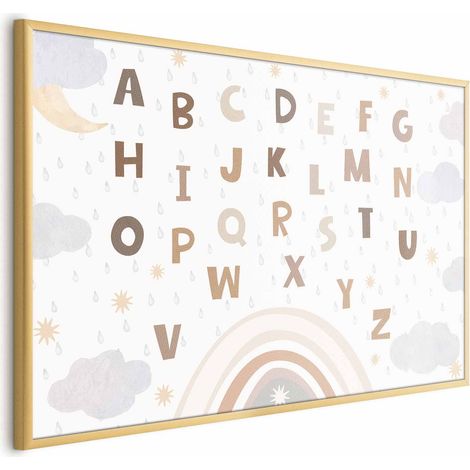 Póster - Letras en colores apagados (1/4)