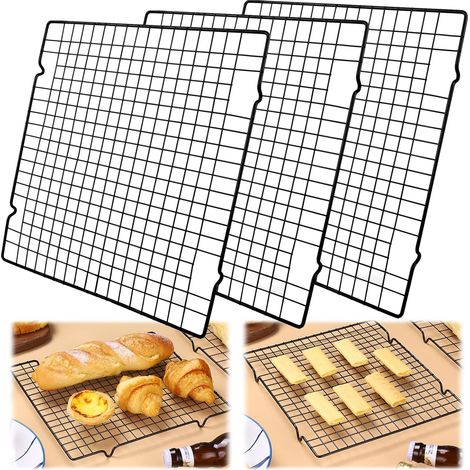 pezzi Griglia di raffreddamento per torte Griglia di raffreddamento per biscotti in acciaio inox Griglia di raffreddamento per pane per biscotti Torte Carne alla griglia Bistecca
