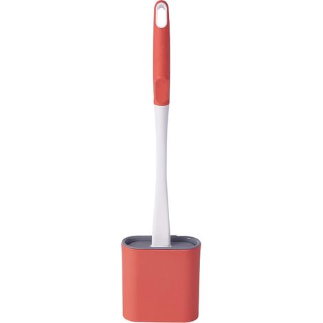 1 Brosse toilette, silicone TPR, séchage rapide, support mural, conception creuse, pour salle de bain (1/5)