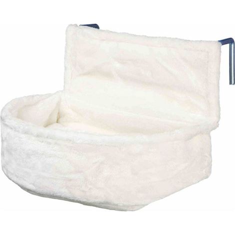 EASYCOMFORT Sac de transport pour chat en peluche à poils courts – Coussin réversible avec cadre métallique solide et support réglable – 47 × 49 × 38 cm (1/5)