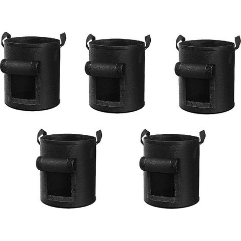 Lot de 5 sacs de culture de pommes de terre de 10 gallons (environ 38 litres), sacs robustes en tissu pour la culture des pommes de terre (1/5)