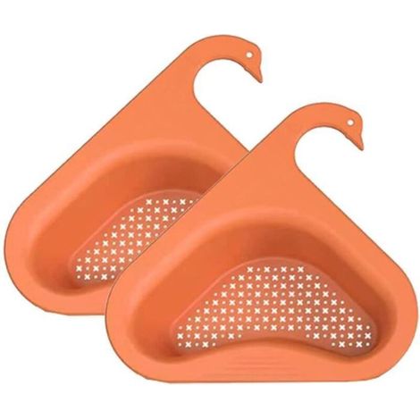 Panier de Drain de Cuisine - Non spécifié - Modèle Triangulaire - 2pcs - Couleur Orange - Matériau PP (1/4)