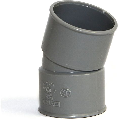 Coude PVC Femelle - Femelle - angle 22°30 ø 100