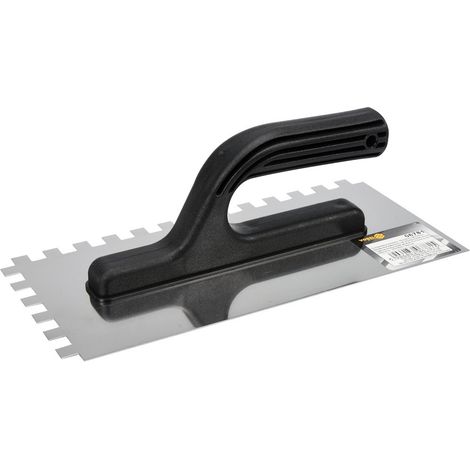 Llana de acero inoxidable para enlucido, 270 x 125 mm, dientes 10 x 10 mm / 06781 / vorel (1/2)