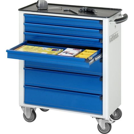 Chariot à outils Rau avec 7 tiroirs métal LxPxH 700x350x860mm (1/5)