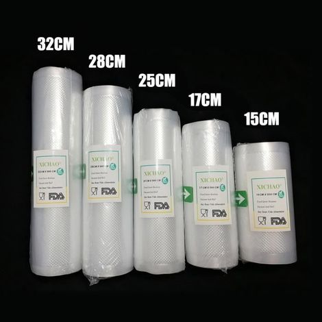 Sac Sous Vide Gaufré 15/17/25/28/32500CM 5 Rouleaux Stockage Alimentaire (1/2)