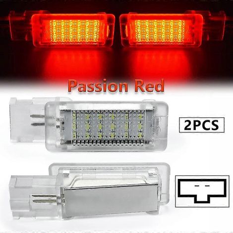 Éclairage LED pour plancher, coffre, boîte à gants, compatible avec Skoda Octavia 1Z 5E, Fabia, Superb, Rapid, Yeti, Kamiq, Scala, Citigo et Roomste. Couleur : Rouge Passion 1. (1/4)