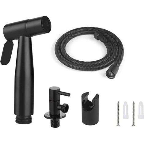 Kit de pulvérisateur portatif for salle de bain, Installation facile (Couleur : Noir) (1/4)