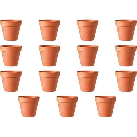 Mini pots de fleurs en terre cuite, pots réutilisables, lot de 15, 5,5 x 5 cm (1/5)
