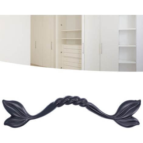 Poignée de tiroir en alliage zinc noir pour meuble de chambre, design moderne et durable (1/5)