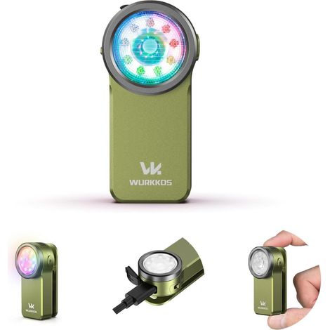 Lampe de Poche à Clip- 500LM Mini Lampe Torche à Clip avec 10 Modes Lampe Poche LED Rechargeable Lam (1/5)