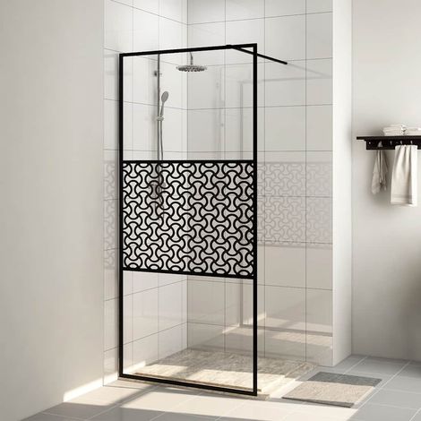 Paroi de douche pour douche à l'italienne en verre trempé de sécurité transparent 90 x 195 cm