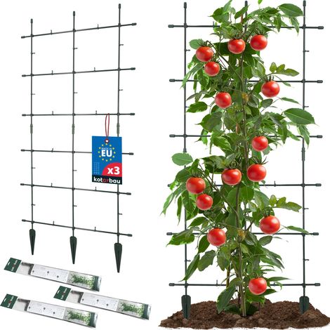 KOTARBAU®Lot de 3 Tuteur Plante Grimpante, Trellis 60 x 120 cm en PVC, Treillis pour Plantes Grimpantes, Vert (1/5)