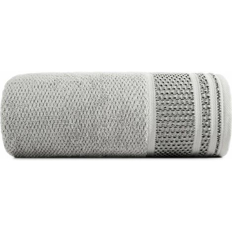Toalla Suzana de 50x90 cm, rizo plateado, 500 g/m².