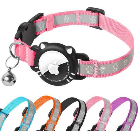 Réfléchissant Collier Chat Compatible avec 15 Collier, Boucle de Sécurité Anti étranglement pour Chaton, GPS 15 Non Inclu (1/5)