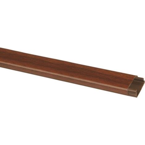 Canale portacavo adesivo ad 1 via - 20 x 10 mm - 2 metri Legno scuro