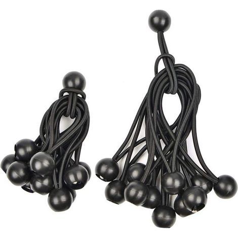 40 Stück professionelle Planenspanner mit Kugel, Kabelbindern, elastischem Spanner, Gummispanner, für (1/5)