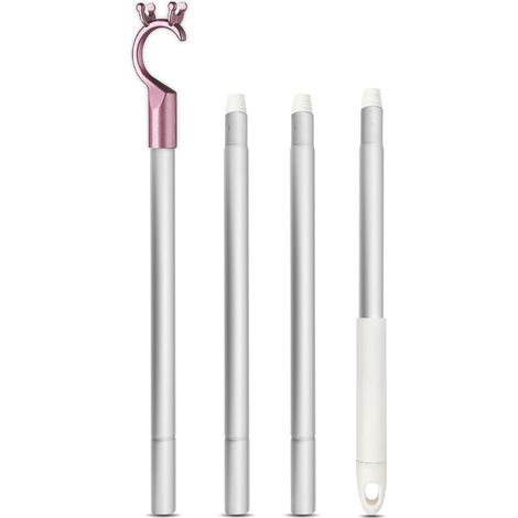 Roof Window Open Rod with Rod Hook, Window Opener Rod with Hooks, Window Handle Extension with Pull Hook (Pink) (1/3)
