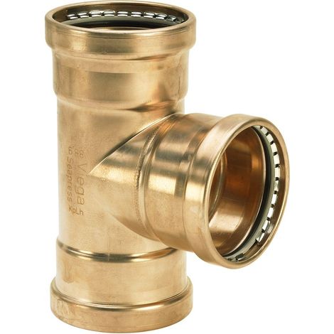 Viega Seapress XL T-Stück 0318XL, d. 76,1x35x76,1mm, CuNiFe-Legierung (1/3)