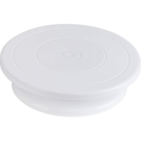 Plateau tournant blanc pour gâteaux, pâtisseries et cupcakes (1/5)