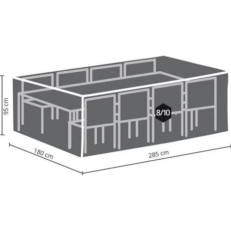 Velleman Funda de jardín gris 285x180x95 cm