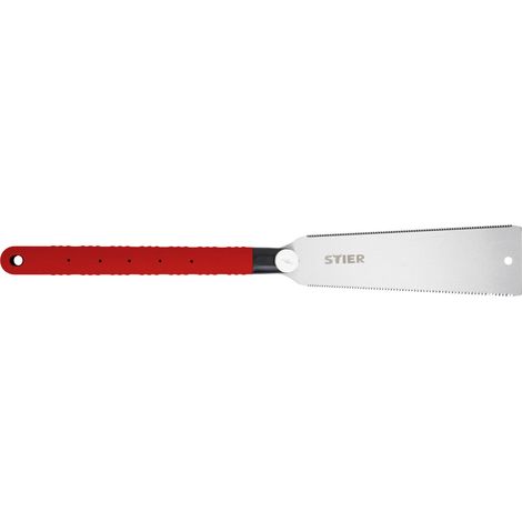 STIER Japan Zugsäge 250 mm: Präzise doppelverzahnte Zugsäge für feinste Holzschnitte, blattdicke 0,6 mm, vielseitige Anwendung, perfekt für präzise Schnitte