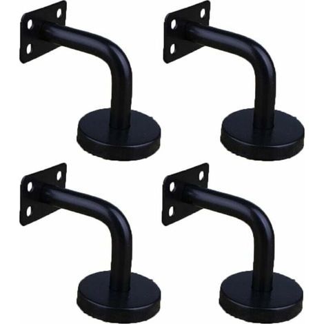 Lot de 4 Supports Mural en Acier Inoxydable pour Main Courante et Garde-Corps d'Escalier, Plaque 60 x 60 mm (1/4)