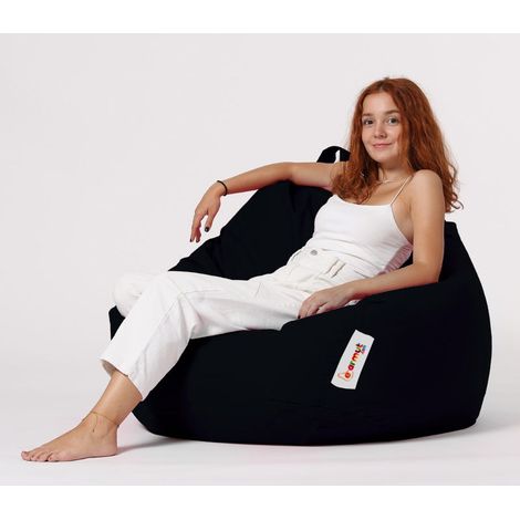 Pouf poire noir Premium XXL (1/5)