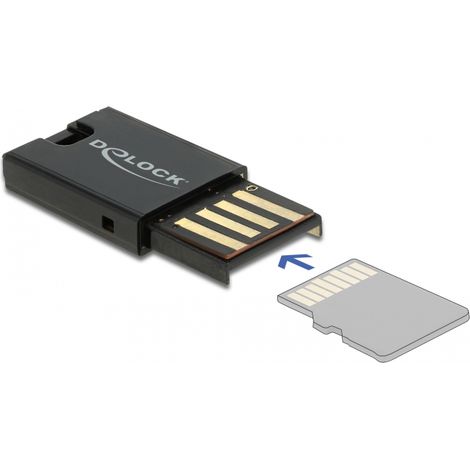 Delock Lector de tarjetas USB 2.0 para tarjetas de memoria Micro SD