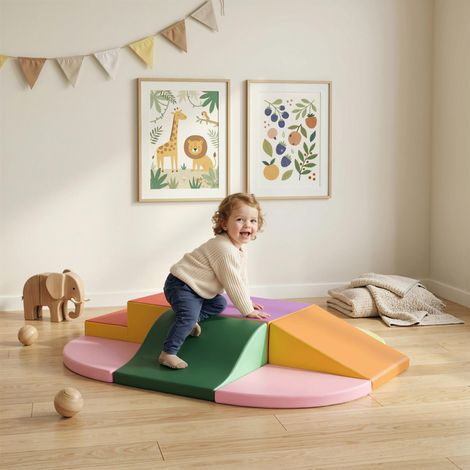 Set de constructions molles pour enfants de 1 à 3 ans, composé de 6 pièces en PU et EPE multicolores (1/5)
