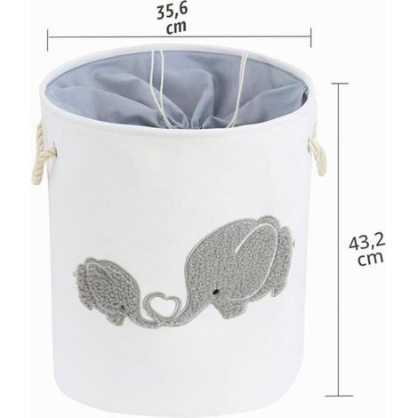 Panier A Linge - Panier De Rangement En Toile Épaisse Avec Cadre Métallique - Pour Chambre D'Enfant Salle De Bain Ou Séjour - 17 X 14 Pouces - 1 Pièce (1/5)