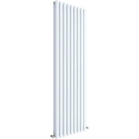 Vertical Double Panel Radiator - 1800mm x 528mm - 5457 BTU - Gloss White- Balterley